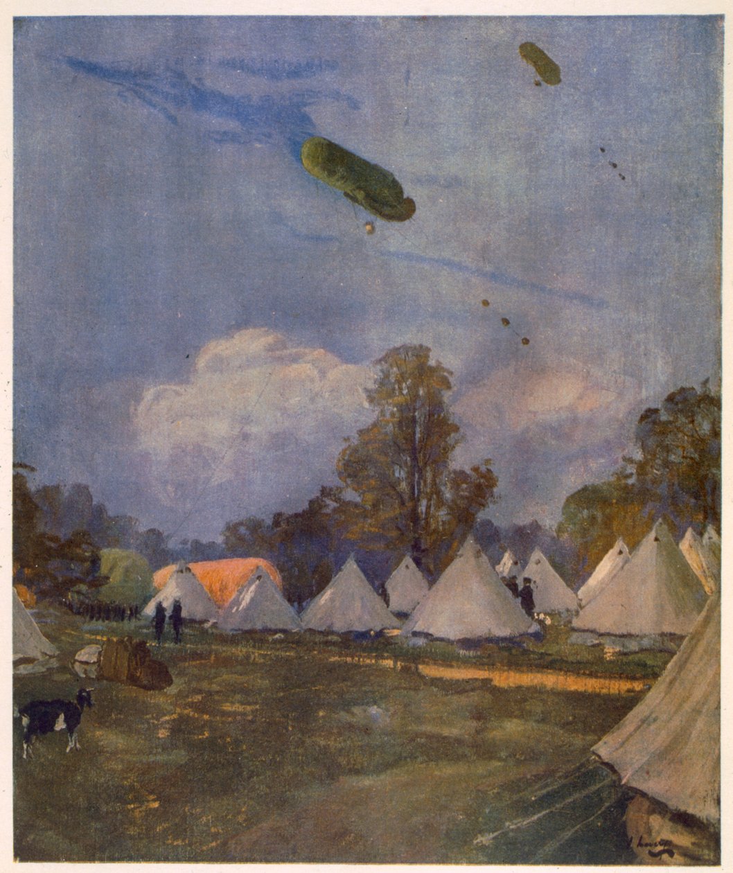 Kite Balloons, Roehampton, 1915, from British Artists at the Front, Continuation of The Western Front, 1918 by John Lavery
