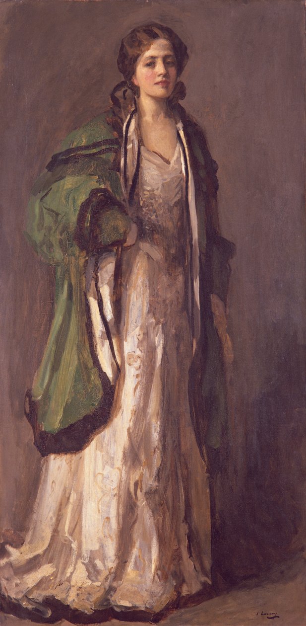 Portrait of a Lady in a Green Coat by John Lavery