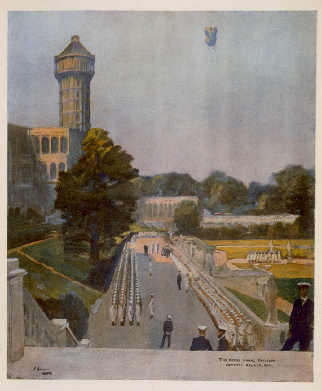 R.N.D. Crystal Palace, the Spot Known as The Quarter-Deck, from British Artists at the Front, Continuation of The Western Front, 1918 by John Lavery