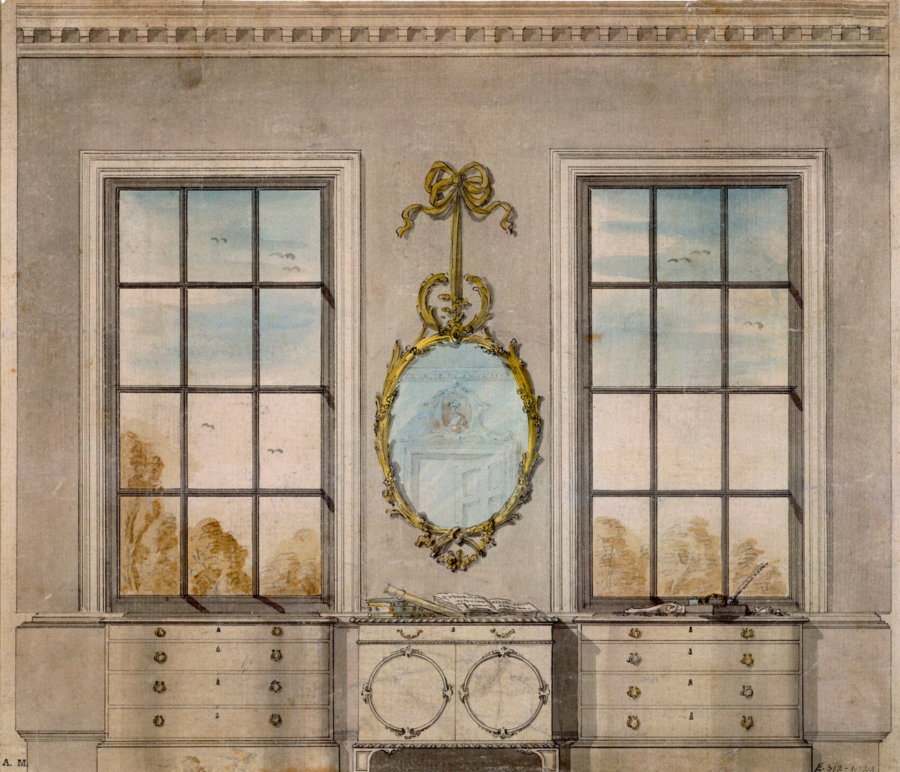 Design for a room by Linnell John by John Linnell