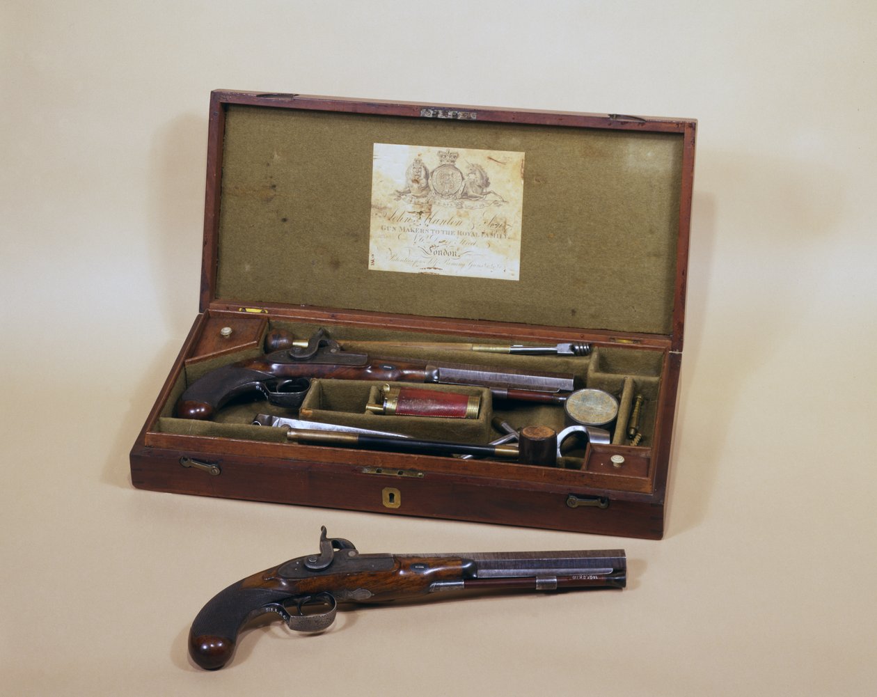 Cased Pair of Percussion Pistols by John Manton and Son