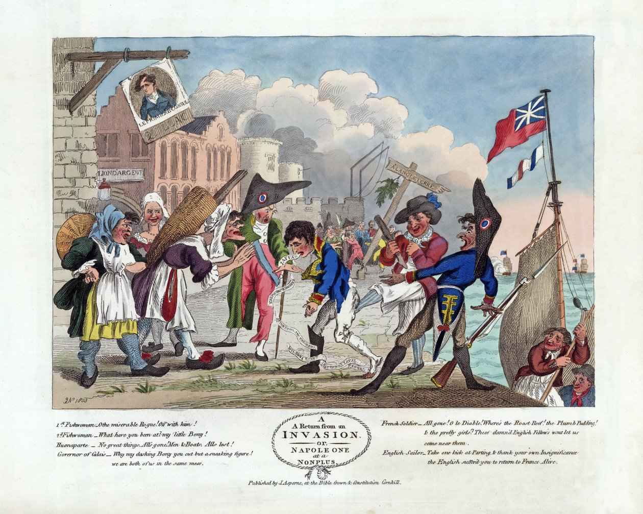 A Return From An Invasion, or Napoleon at a Nonplus, pub. 1803 by John Nixon