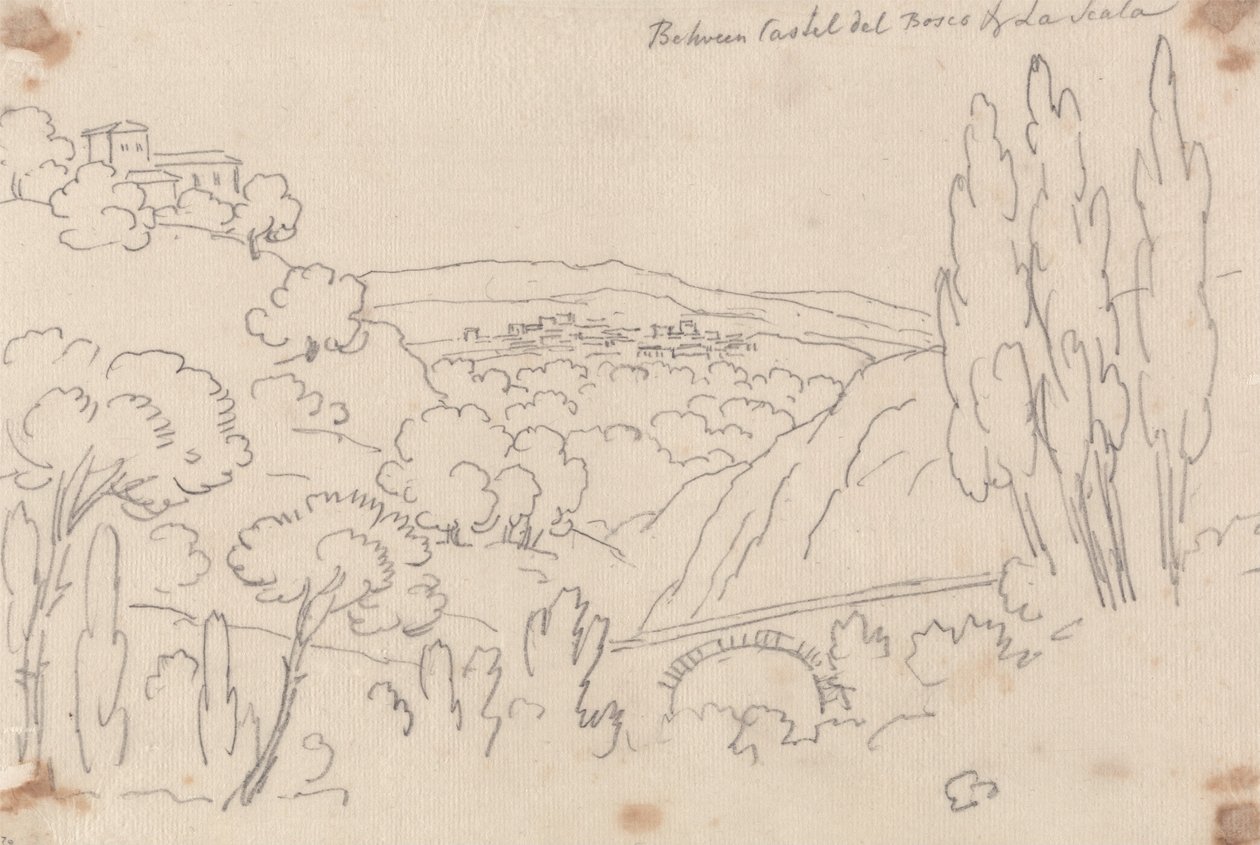 Between Castel del Bosco and La Scala by John Robert Cozens