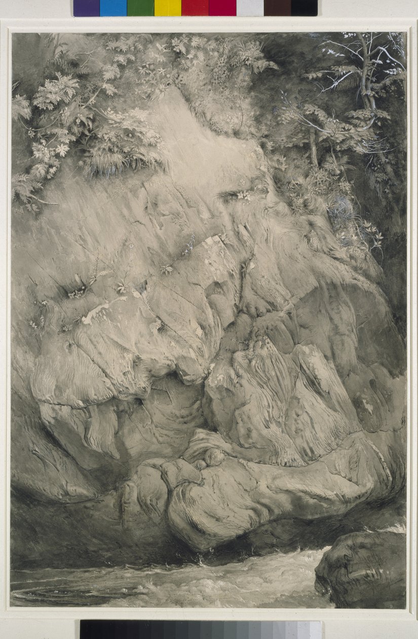 Study of Gneiss Rock, Glenfinlas, 1853-54 by John Ruskin