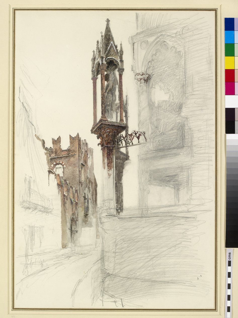 The Tomb of Cansignorio (d.1375), Santa Maria Antica, Verona by John Ruskin