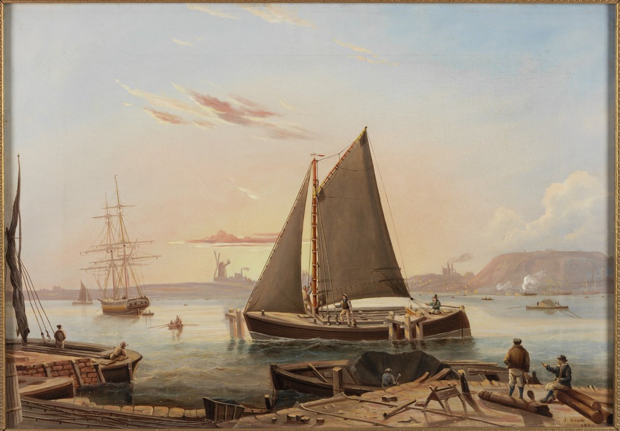 Tyne Wherry at the Mill Dam by John Scott
