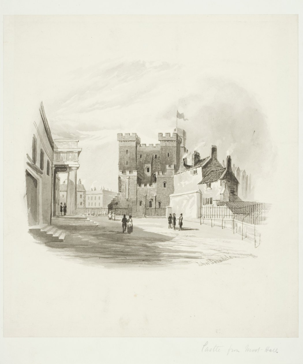 The Castle from the County Court, Newcastle upon Tyne by John Teasdale