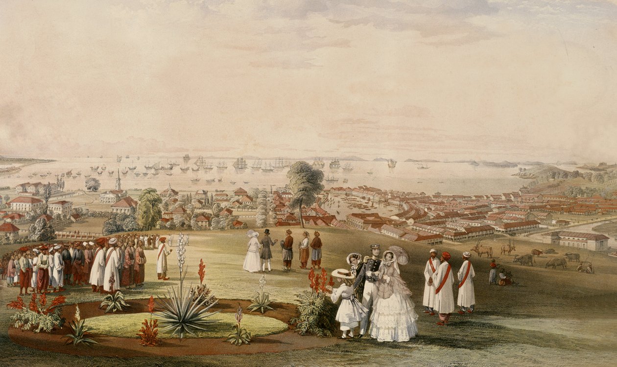 View of Singapore from Fort Canning, 1846 by John Turnbull Thomson