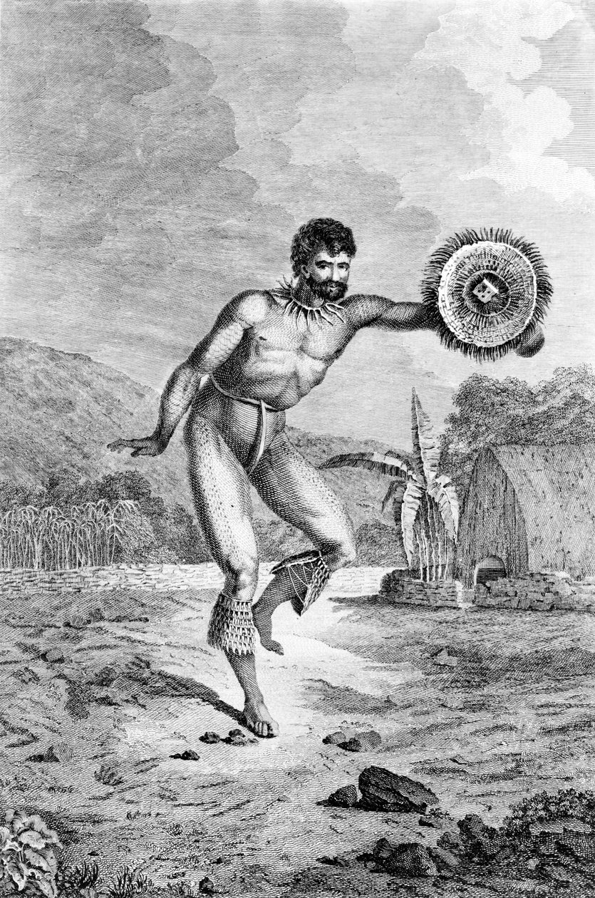 A Man of the Sandwich Islands Dancing by John Webber