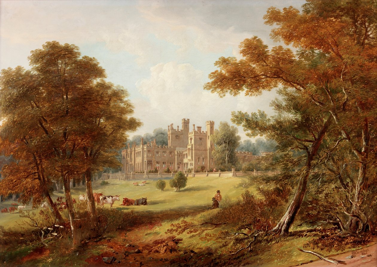The Garden Front, Beaufront Castle by John Wilson Carmichael