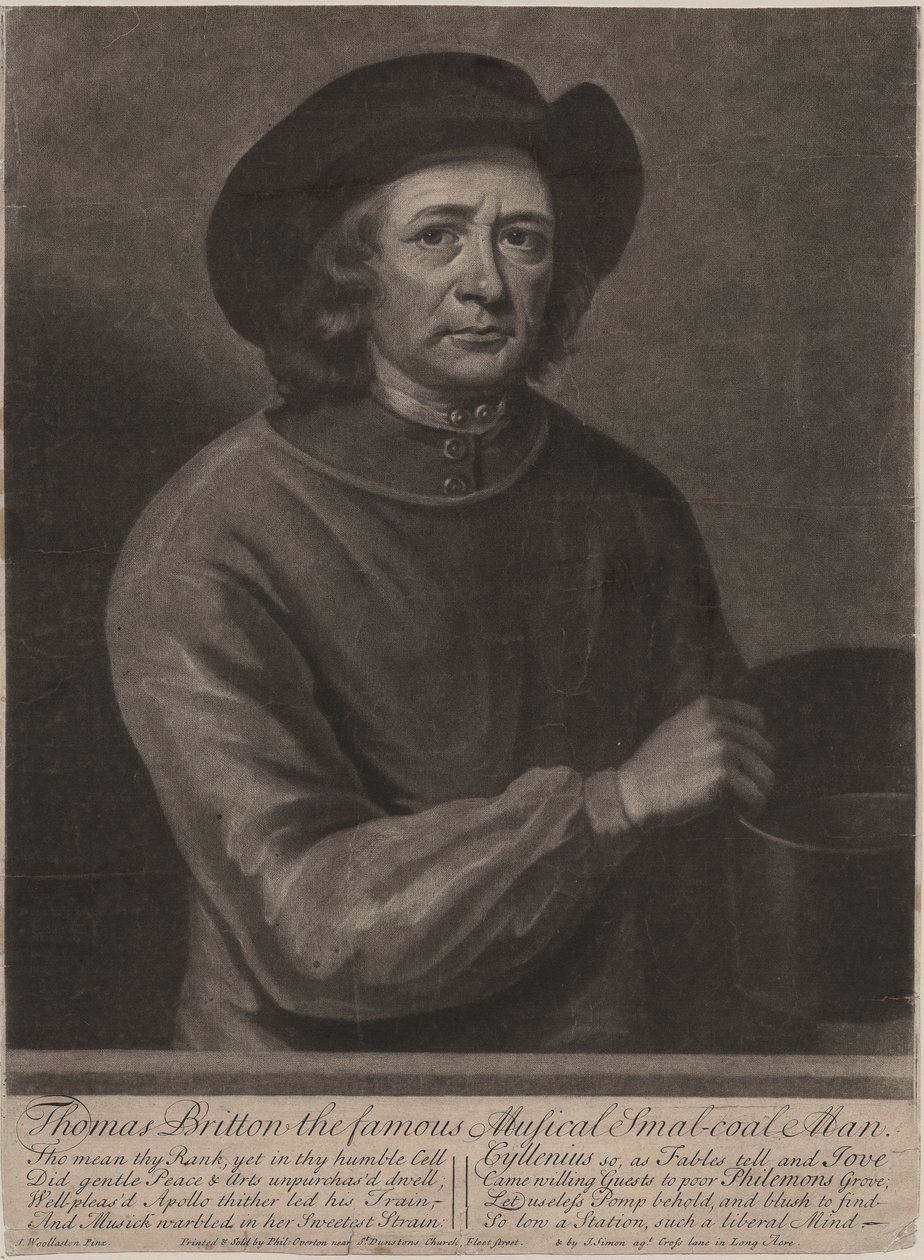 Thomas Britton, Engraved by John Simon, 1703 by John Wollaston