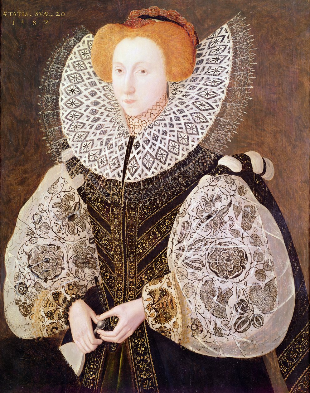 Unknown Girl, Aged 20, 1587 by John Bettes the Younger