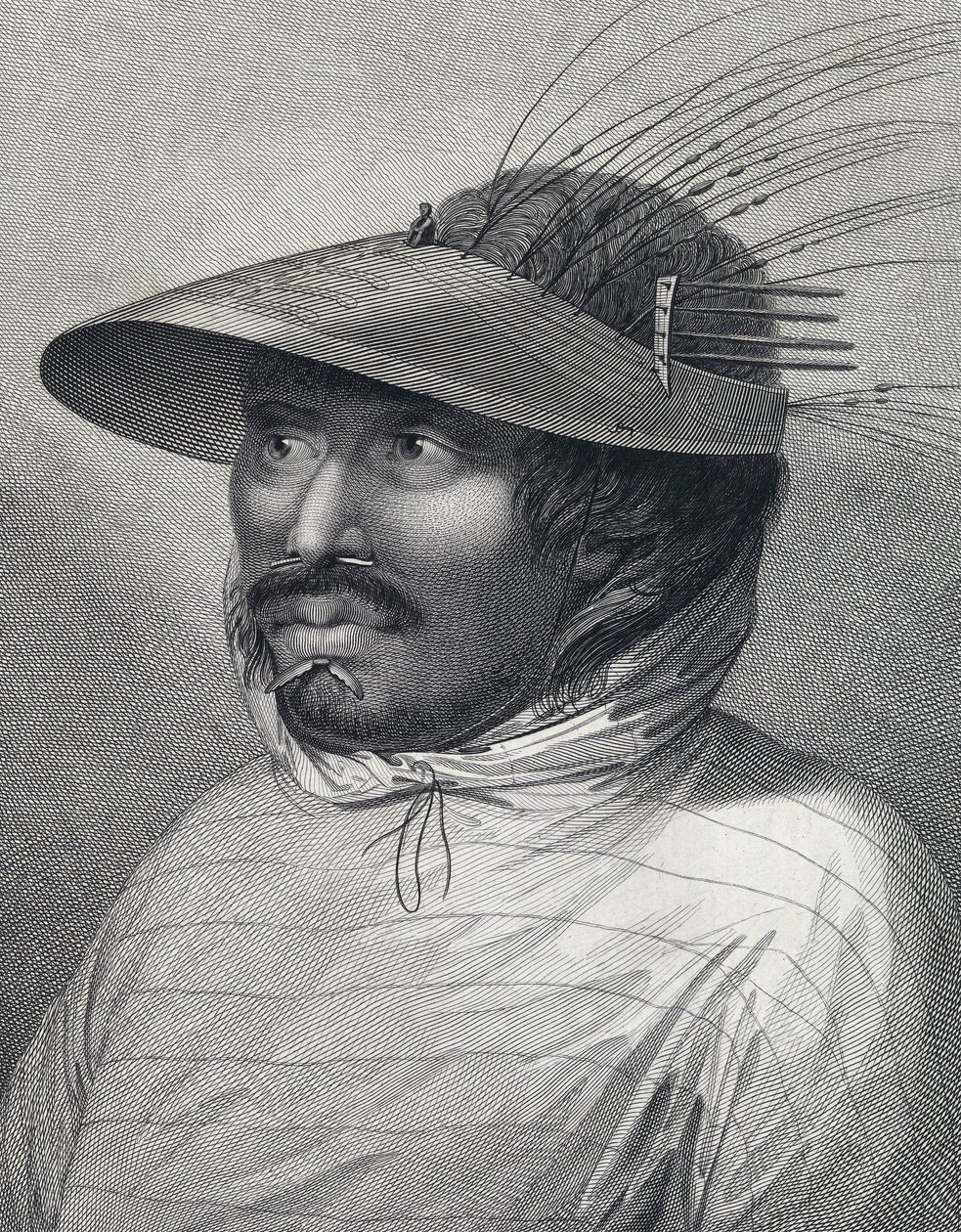Portrait of a man from Oonalashka by John (after) Webber