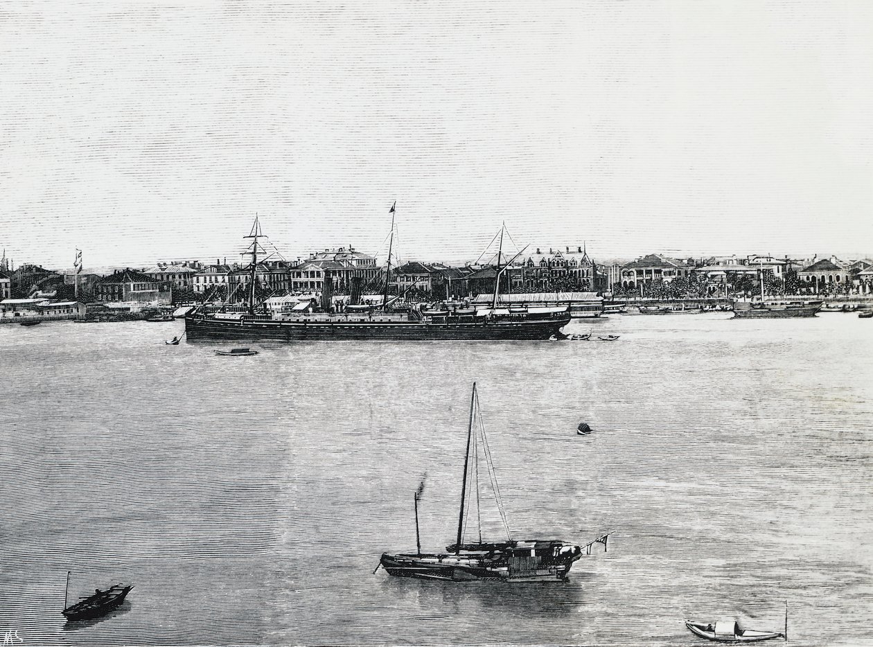 Shanghai port few weeks before the outbreak of war by Walter Charles Mills