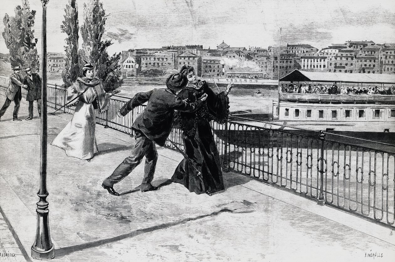 The assassination of Elizabeth, Empress of Austria, by the anarchist Luigi Lucheni, September 10 by Walter Charles Mills