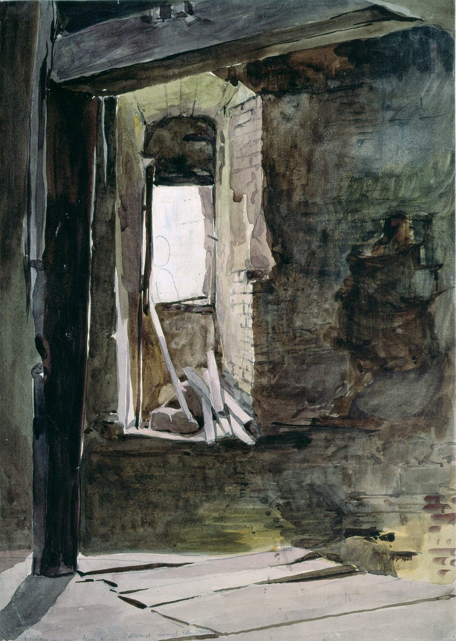 Interior of the Windmill on the Battlefield of Crecy by John Absolon