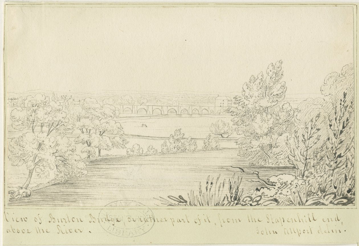 Burton-upon-Trent Bridge and Town by John Allport