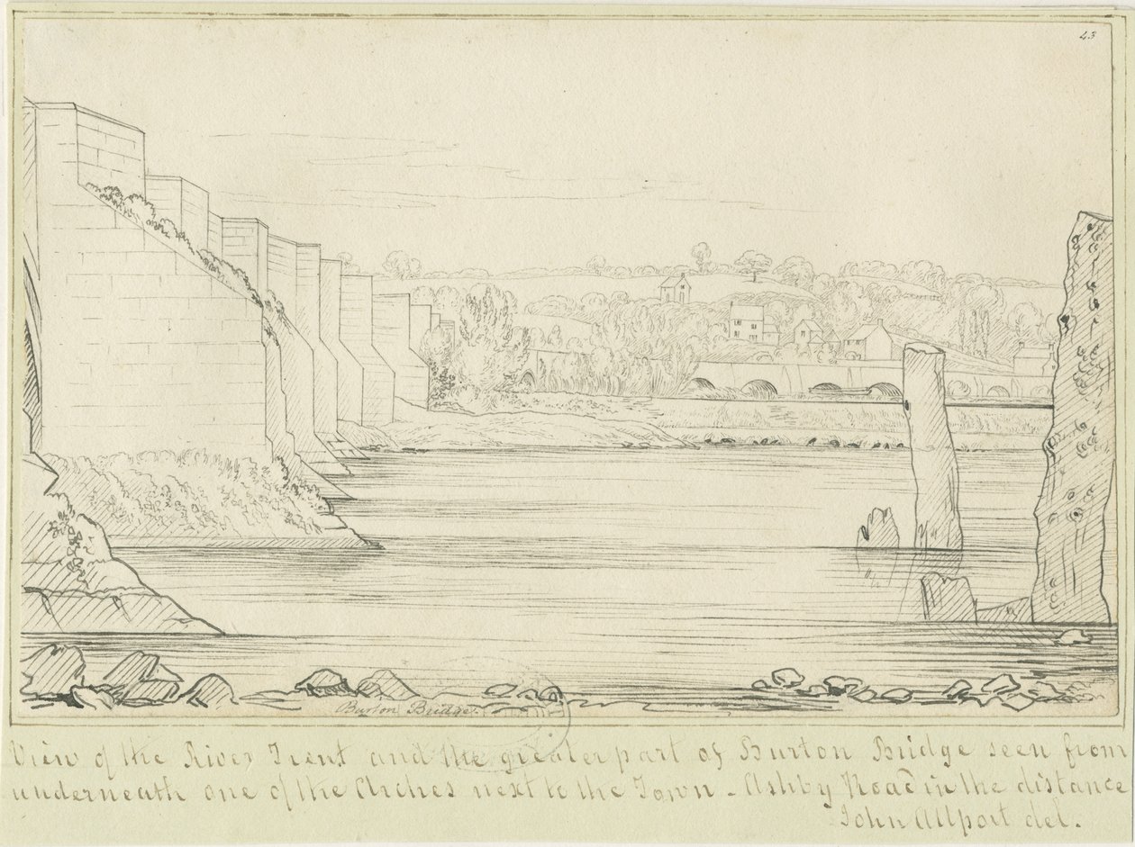 Burton-upon-Trent Bridge and Town by John Allport