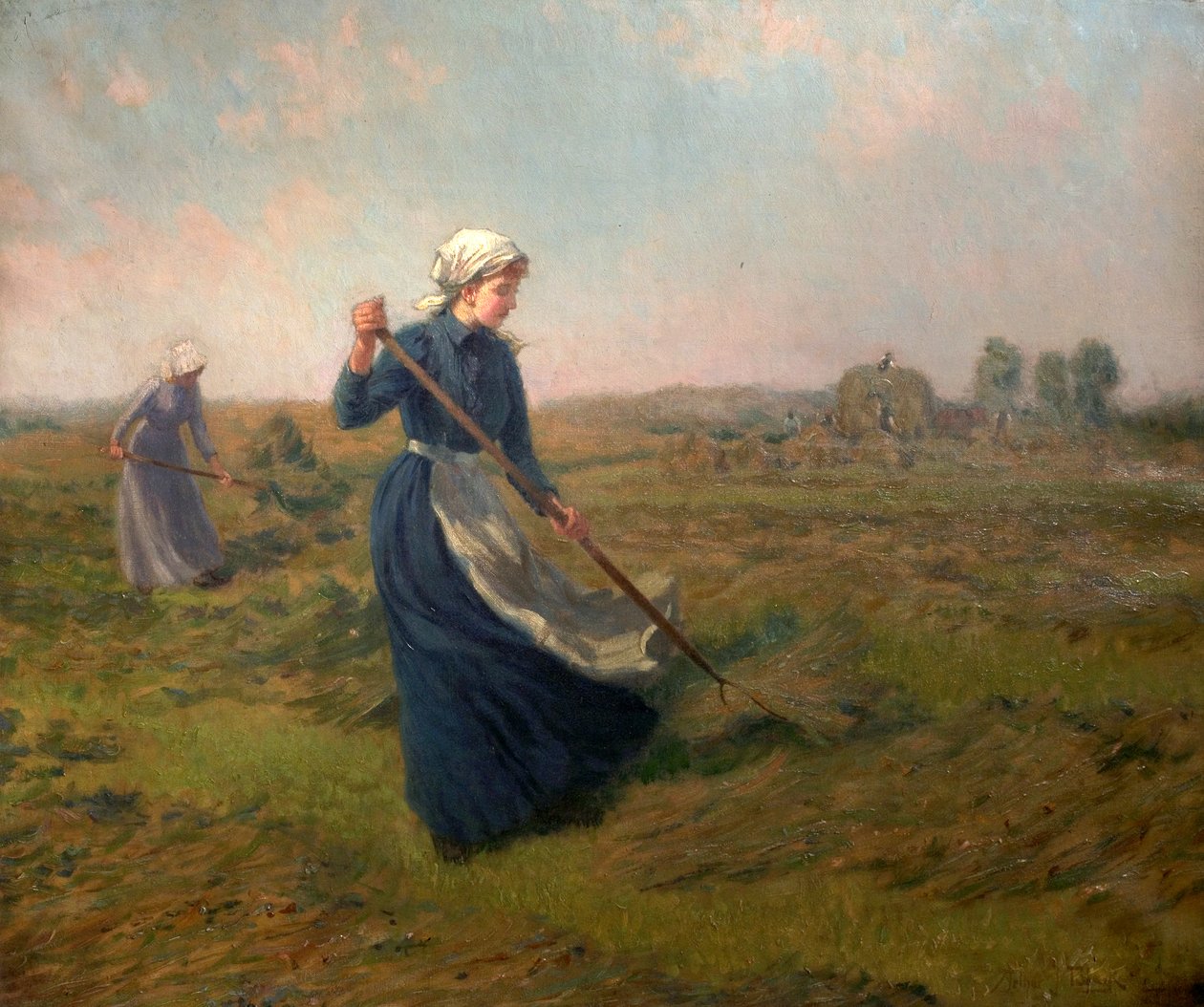 Girl Haymaking by John Arthur Black