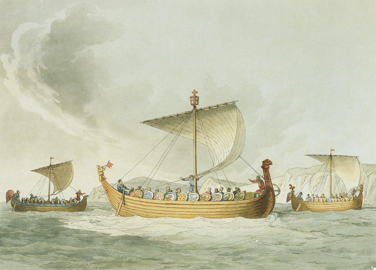 Ships of William the Conqueror by John Augustus (after) Atkinson