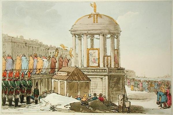 Consecration of the Waters, etched by the artist, published 1804 by John Augustus Atkinson