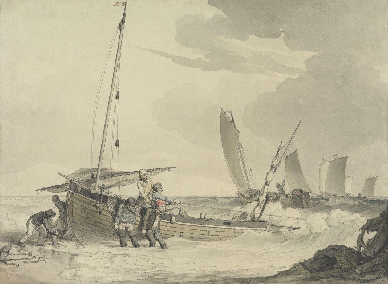 Fisherman putting out to Sea by John Augustus Atkinson