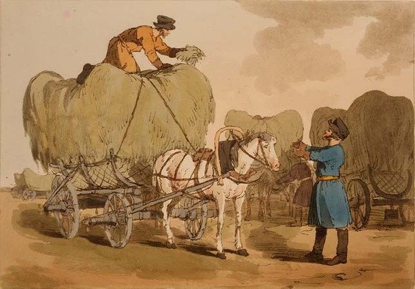 Hay Carts, plate 60 from Volume II of 