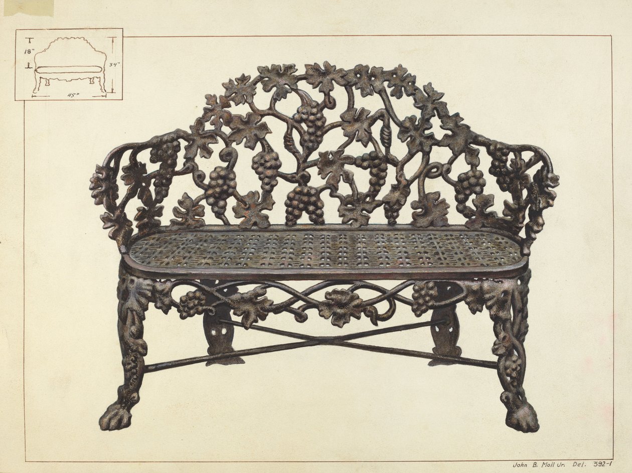 Garden Bench by John B. Moll