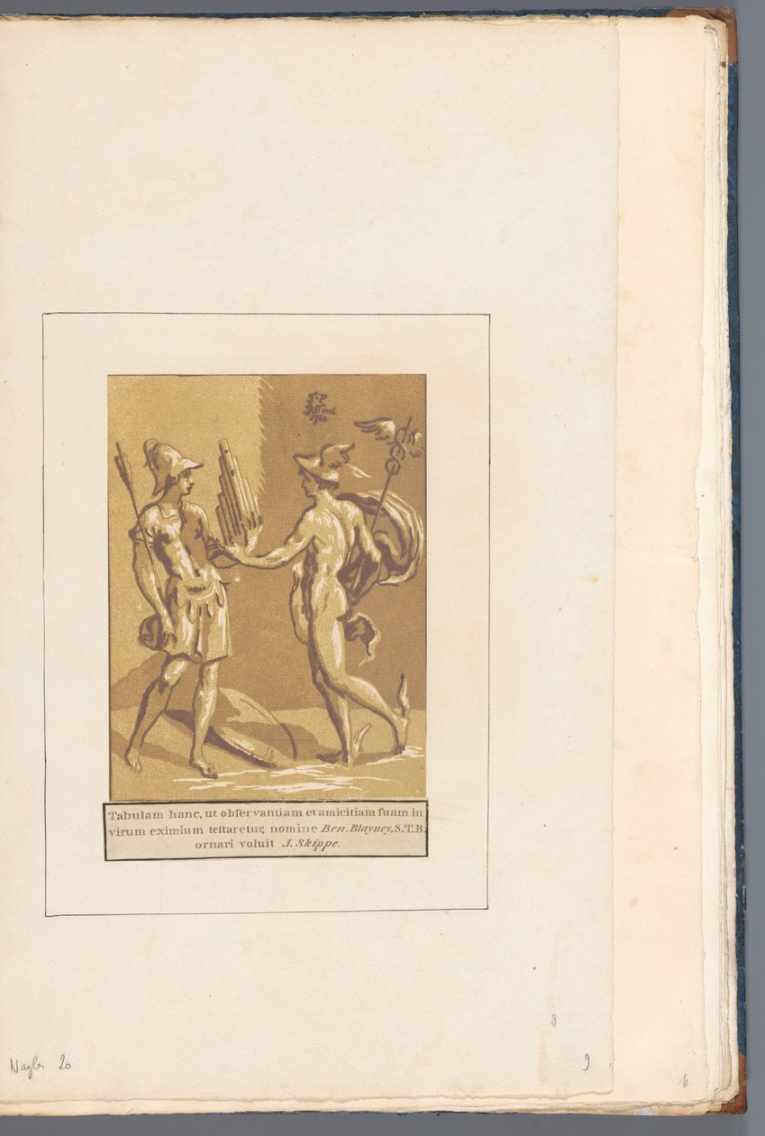 Mercury Gives Minerva a Pan Flute by John B. Skippe