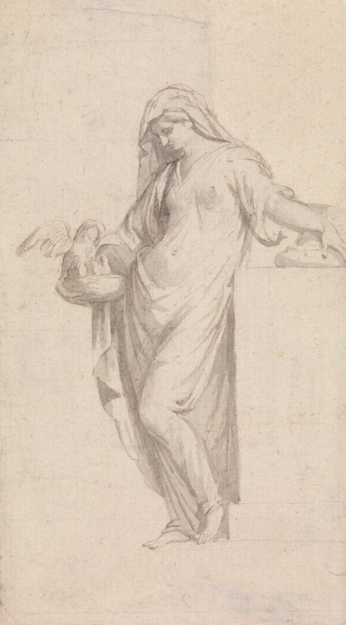Allegorical Female Figure: Piety Holding a Nest of Pelicans by John Bacon