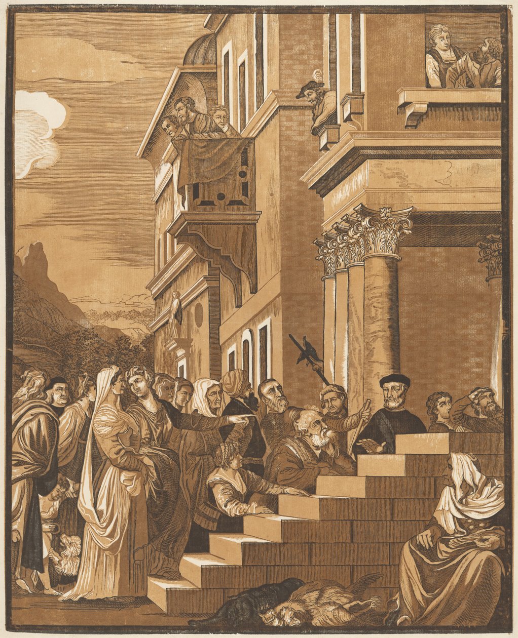 Presentation of the Virgin in the Temple by John Baptist Jackson after Titian