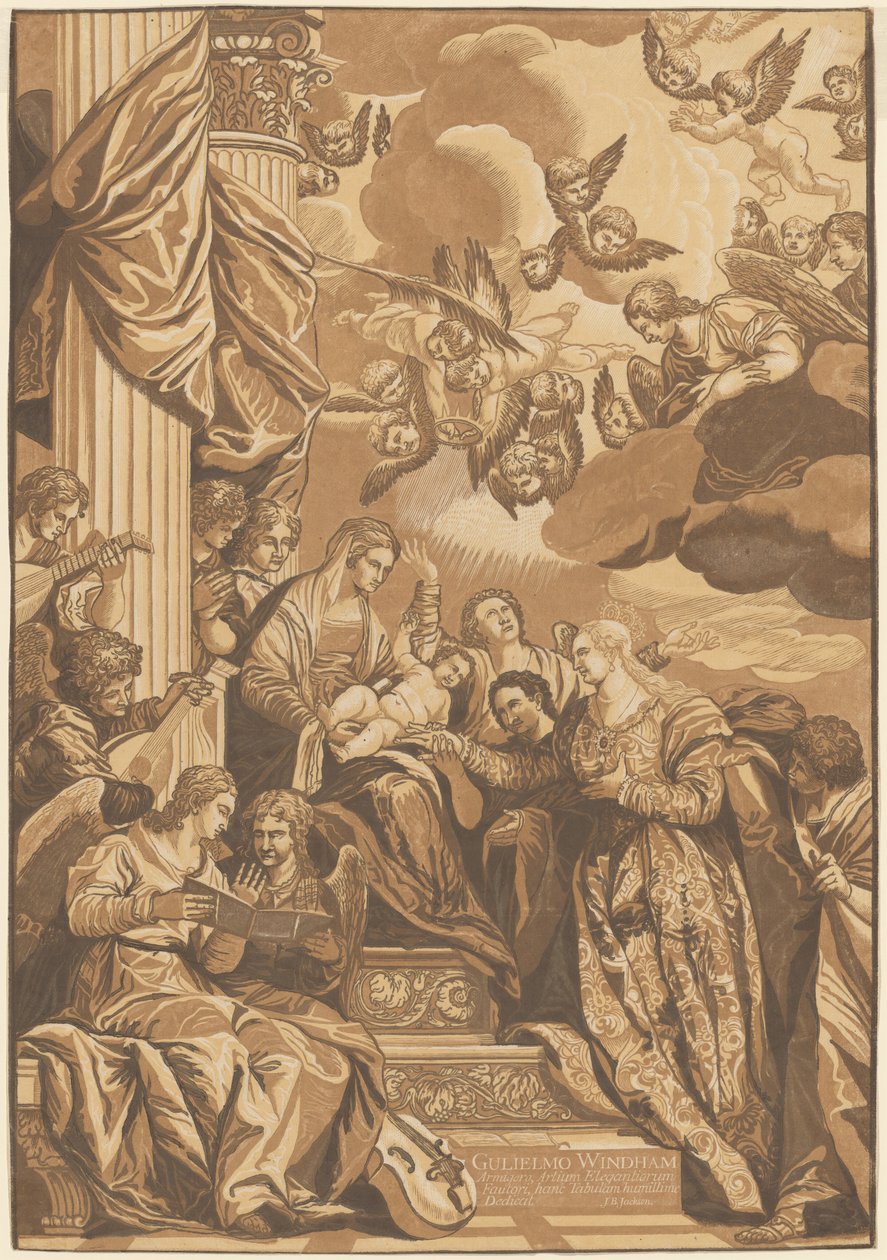 Mystic Marriage of St. Catherine by John Baptist Jackson, after Veronese