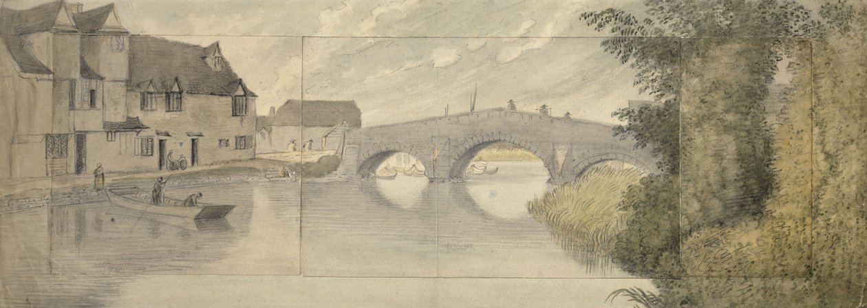 Hythe Bridge, Oxford by John Baptist Malchair