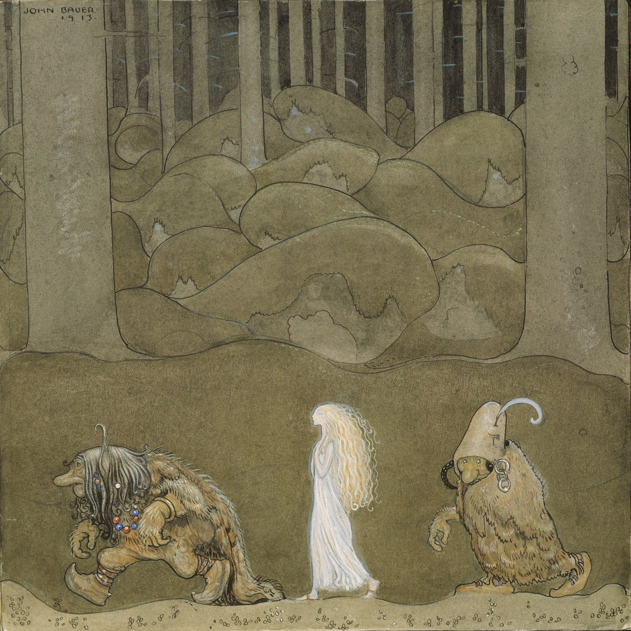 The Princess and the Trolls by John Bauer