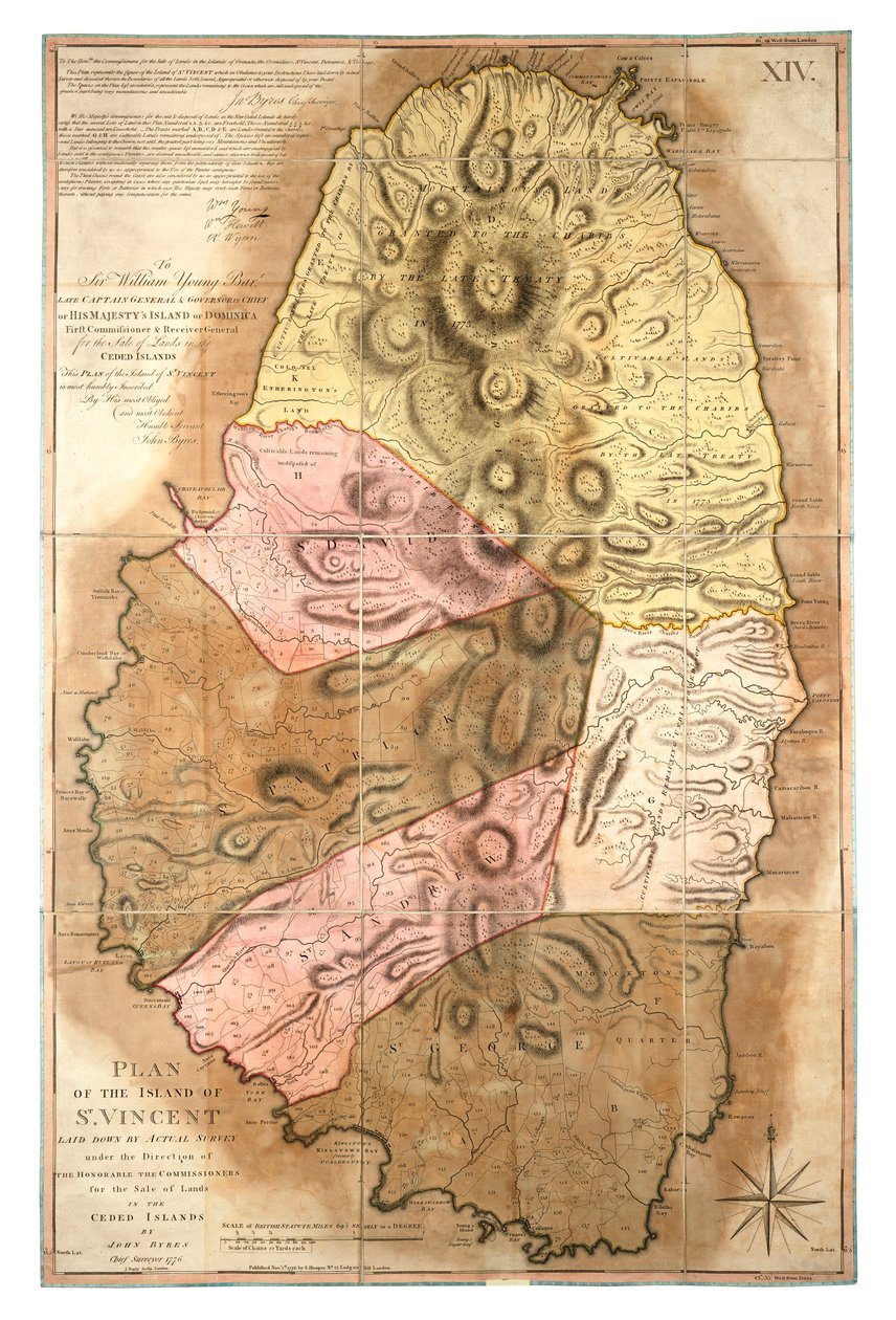 Plan of the Island of St Vincent laid down by actual survey by John Bayly