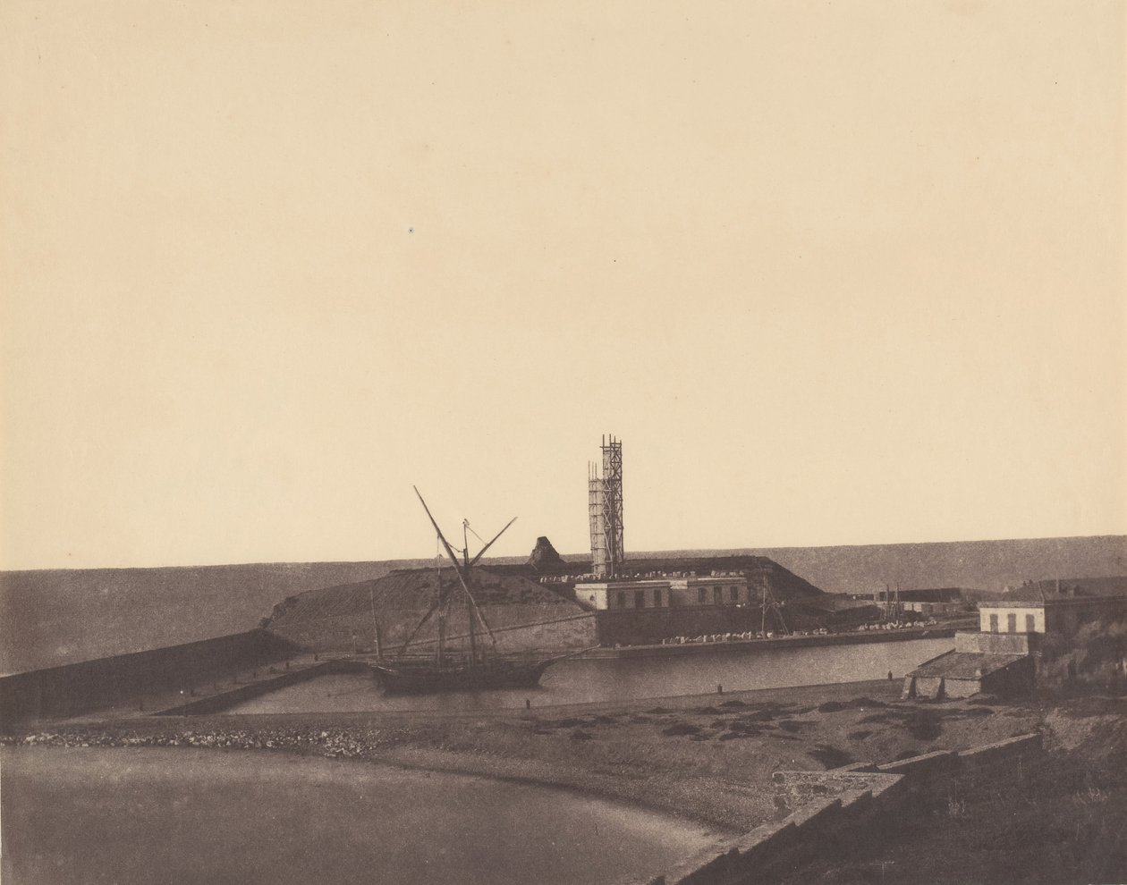 Boat in Harbor, Algeria, 1853-54 by John Beasley Greene
