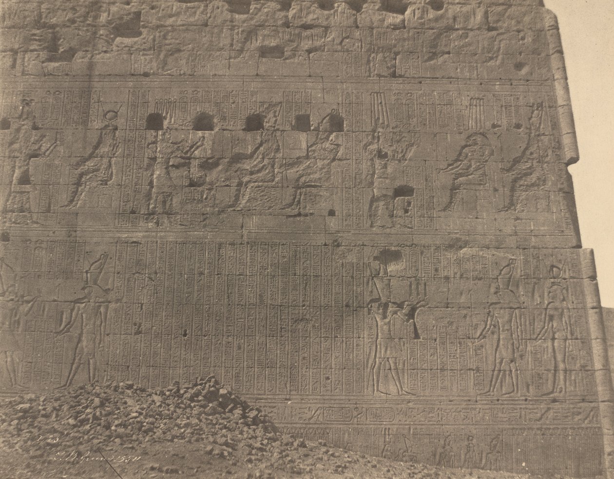 Edfu-Sculptures and Inscriptions on Oriental Face by John Beasley Greene