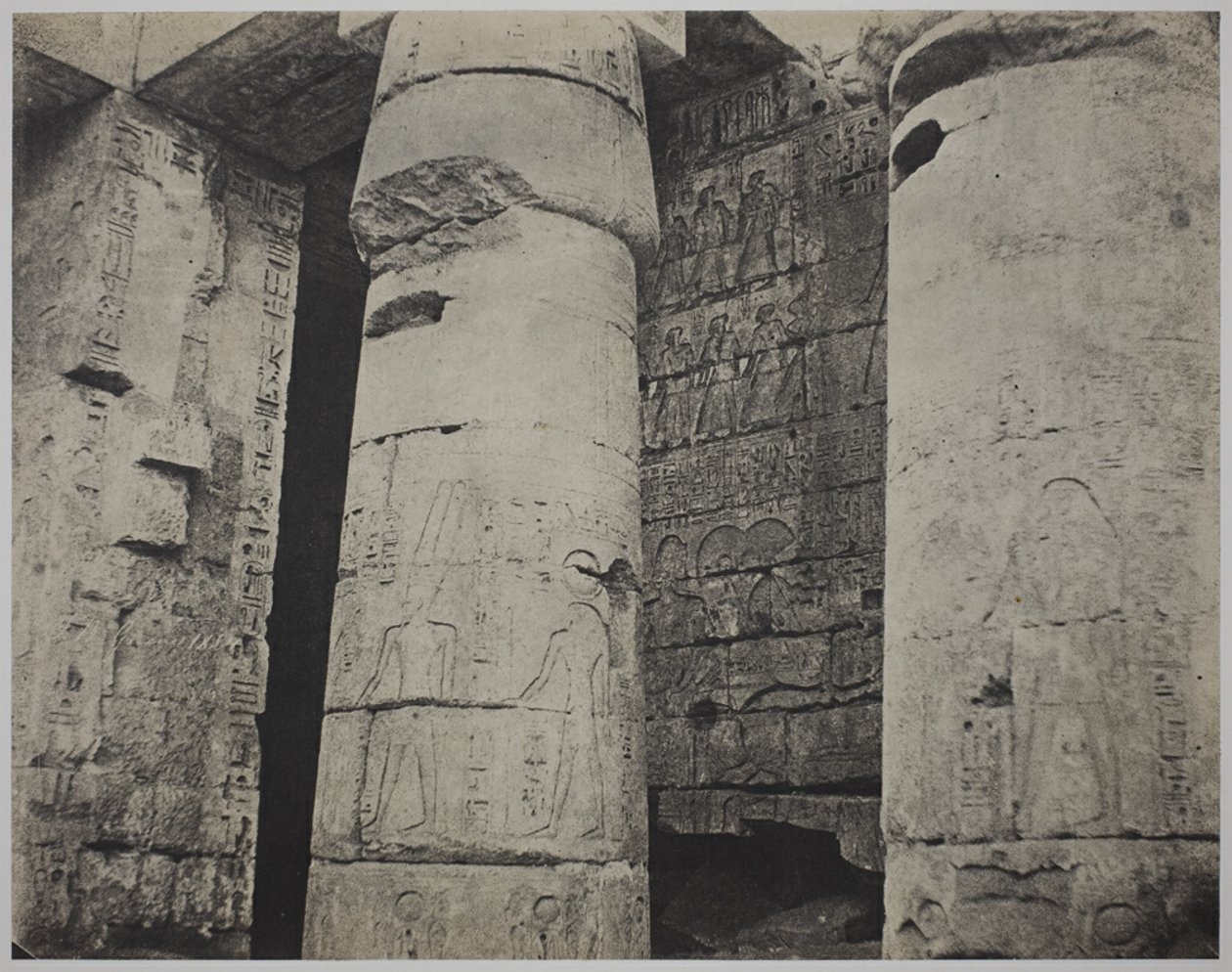 Medinet Habu, Mortuary Temple of Ramses III, Left Wall by John Beasley Greene