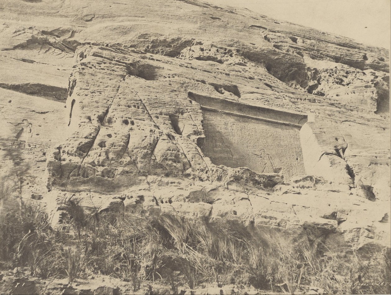 Ibsamboul, Stele to the Right of the Temple of Hathor by John Beasly Greene