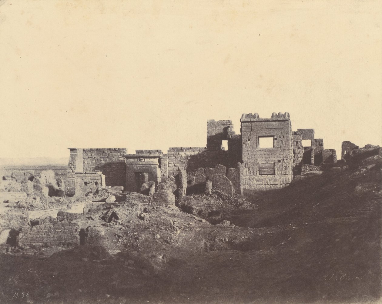 Medinet Habu. View taken from the entrance of the Palace of Ramses Miamun by John Beasly Greene