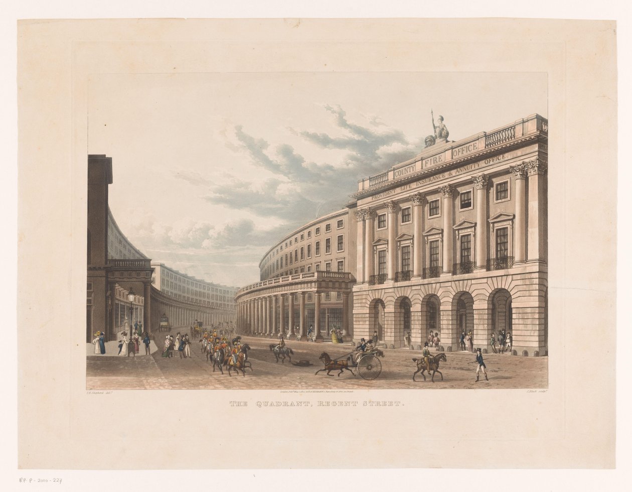 View of Regent Street in London by John Bluck