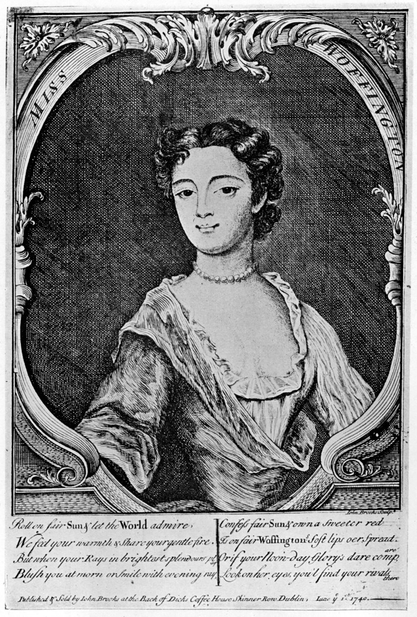 Margaret Peg Woffington, Irish actress by John Brooks