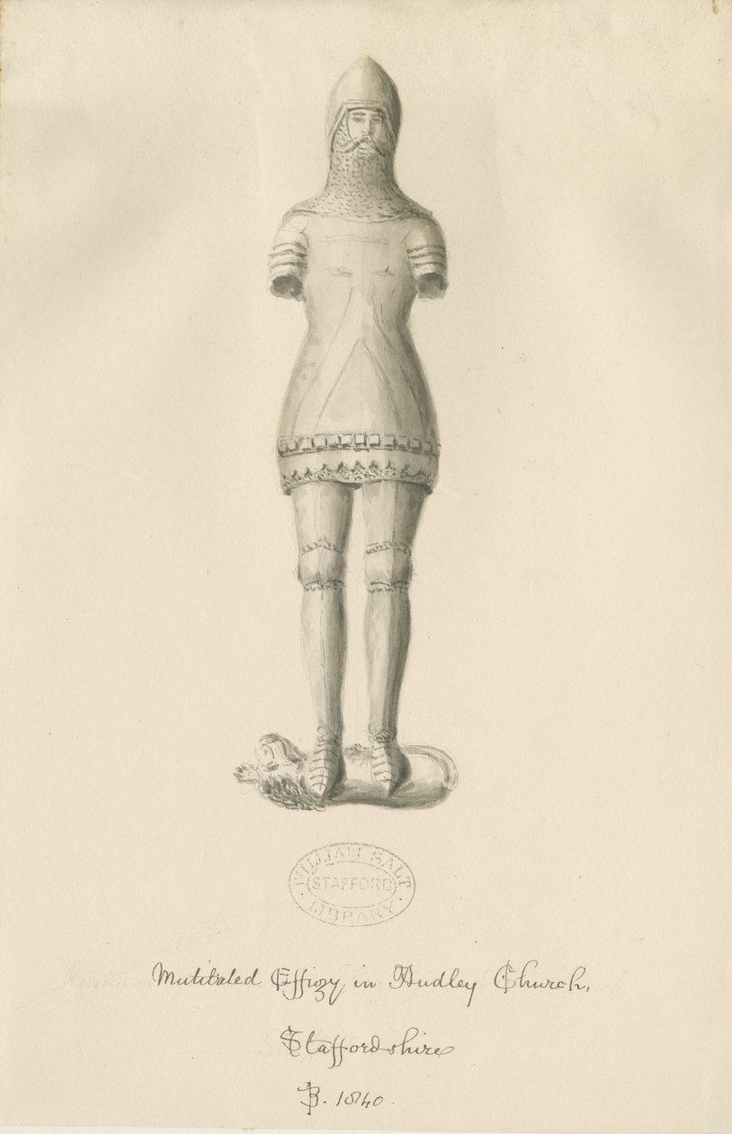 Audley Monuments - Audley Knight by John Buckler