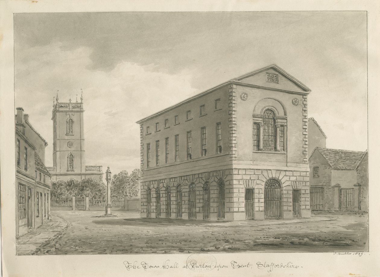 Burton-upon-Trent - Town Hall by John Buckler