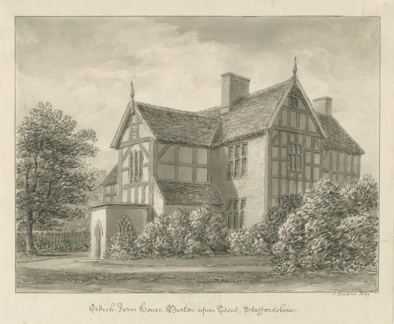 Burton-upon-Trent: Ordish Farm House by John Buckler
