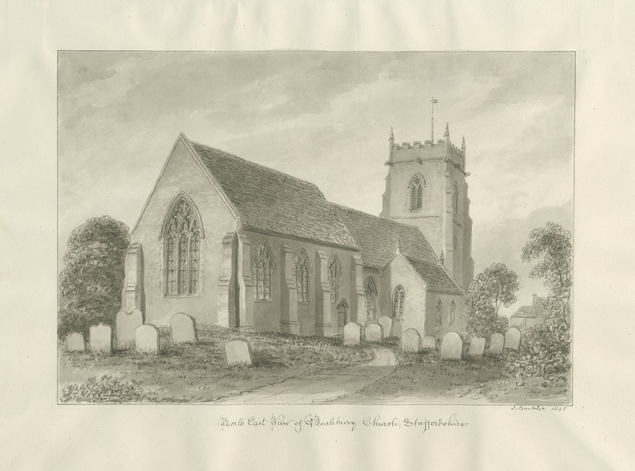 Bushbury Church by John Buckler