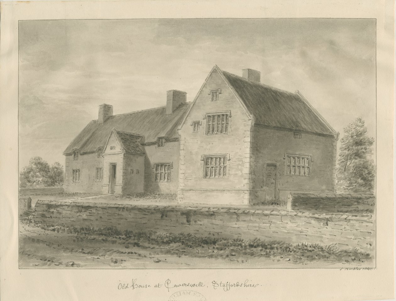 Caverswall Village - Old Houses by John Buckler