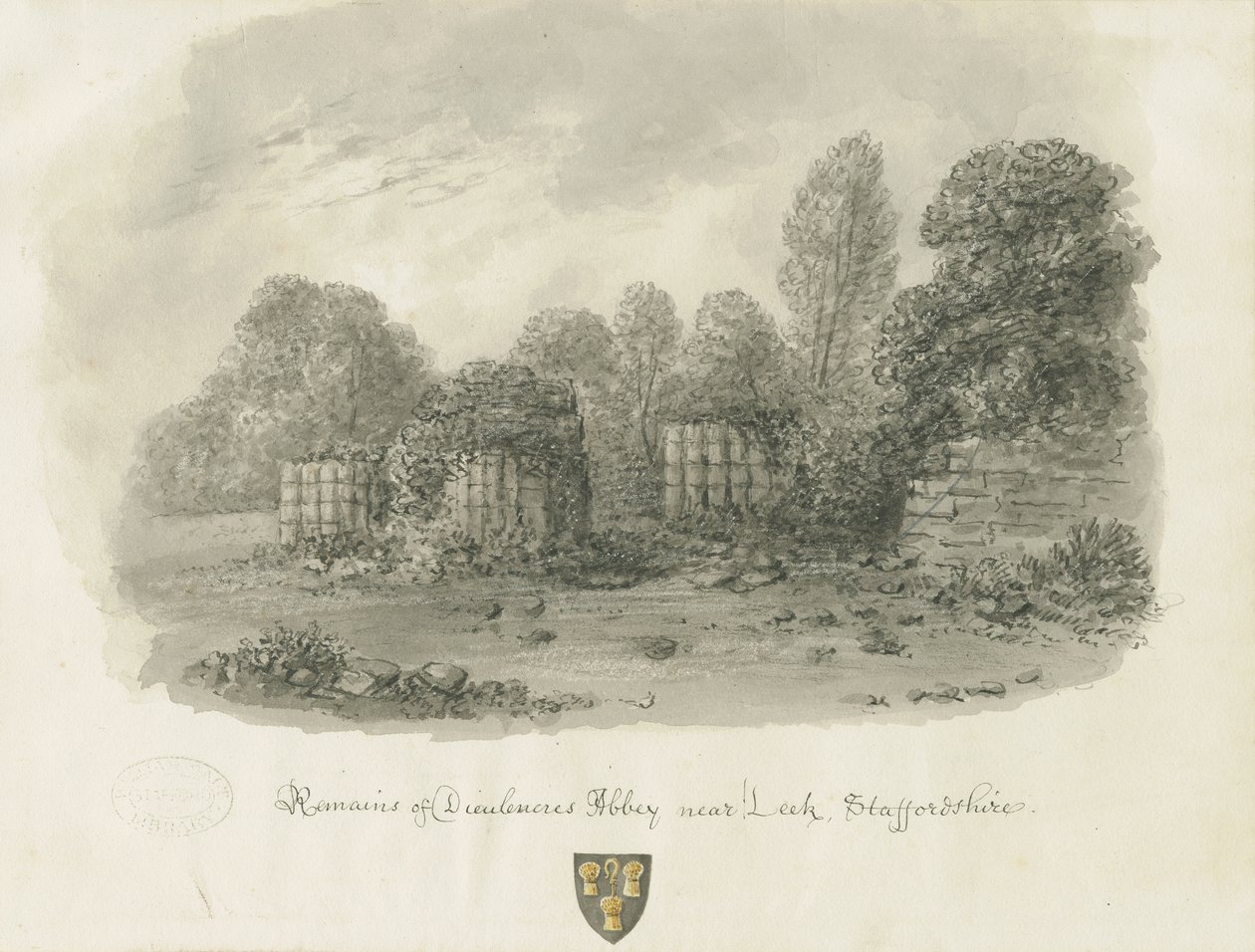 Dieulacres Abbey by John Buckler