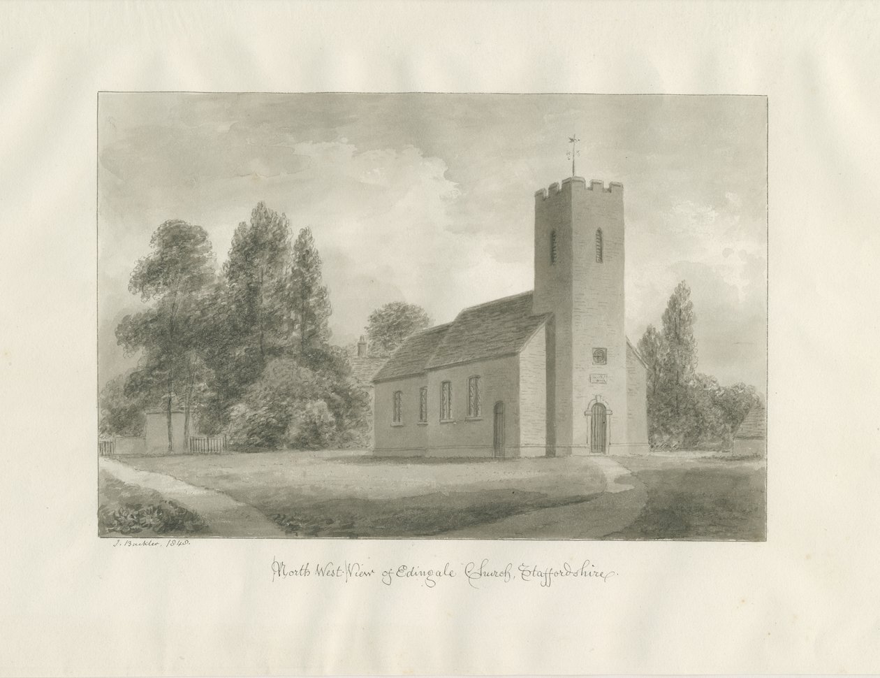 Edingale Church by John Buckler