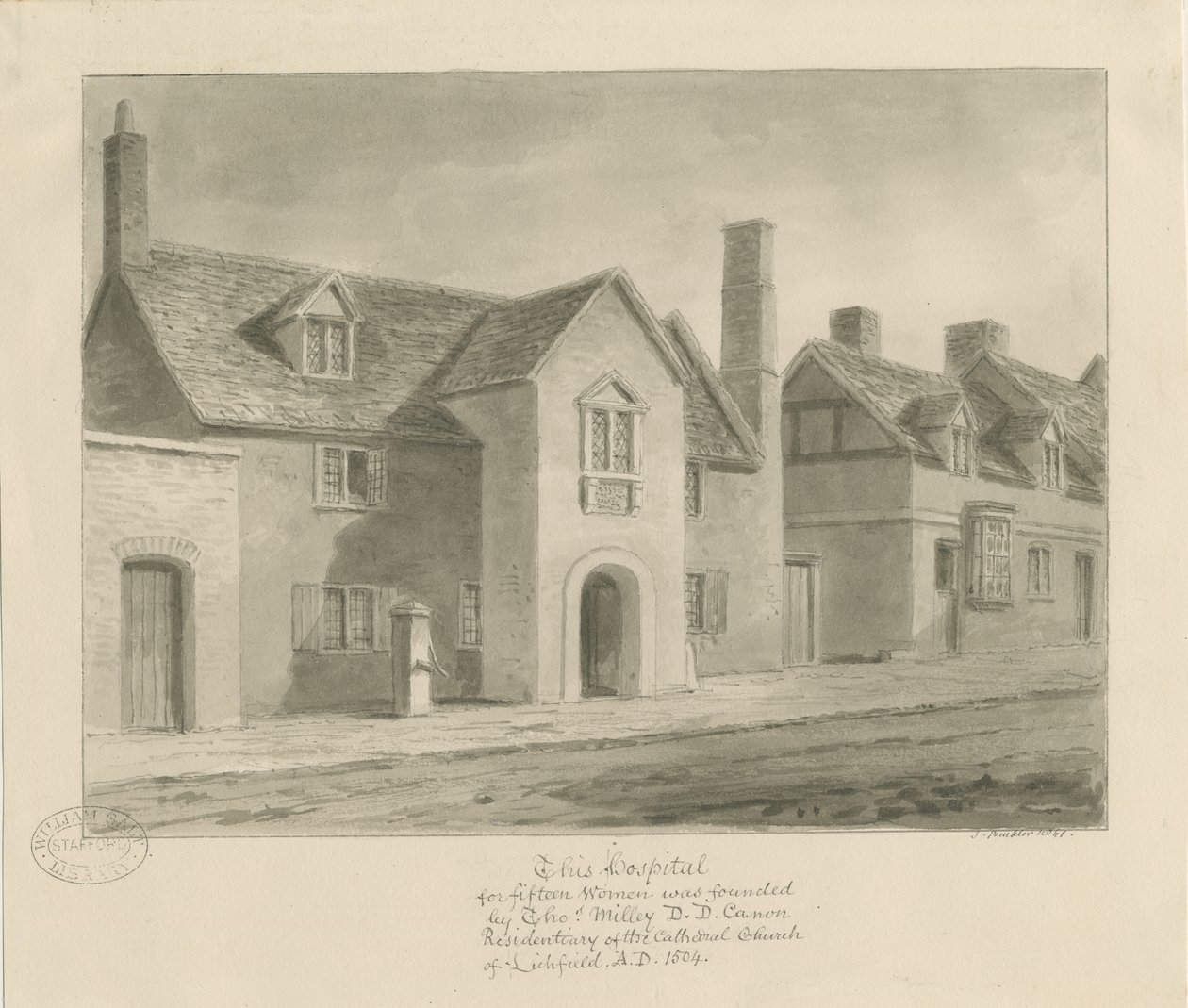 Lichfield - Hospital for Women by John Buckler